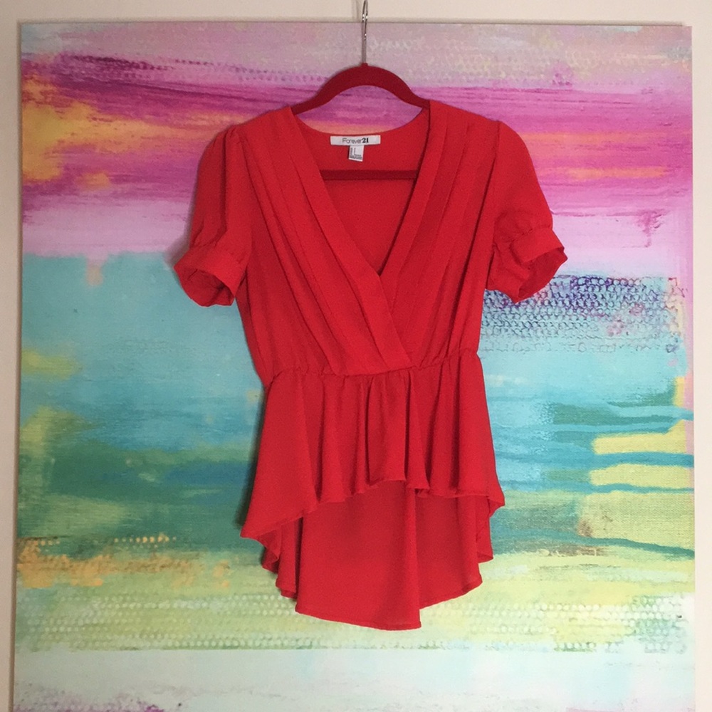 Red blouse from Forever 21